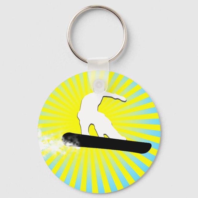 snowboard. powder trail. keychain (Front)