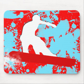 snowboard. powder trail. mouse pad