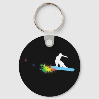 snowboard. rainbow. keychain