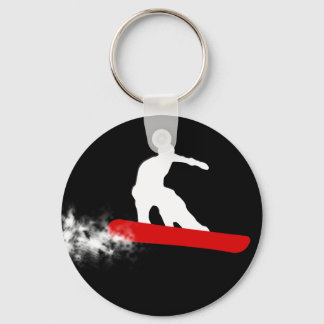 snowboard. red. keychain