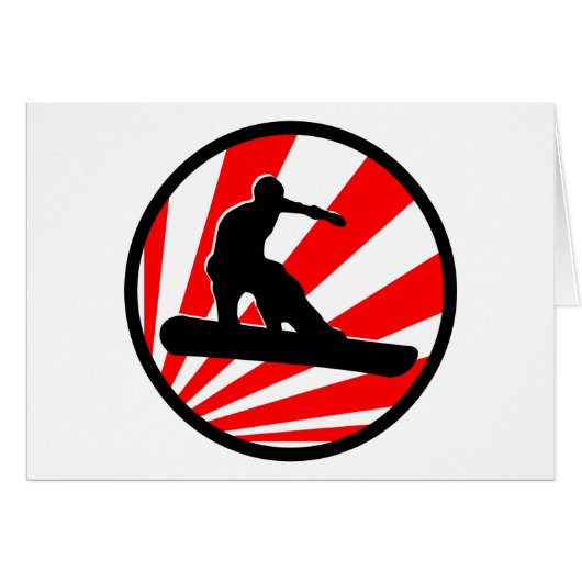 snowboard : red rays cards (Front Horizontal)