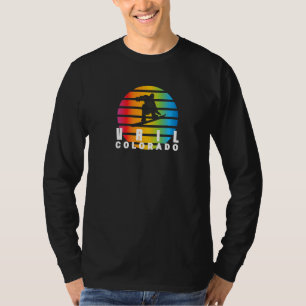 Snowboard Retro Sun Snowboarder Vail Colorado T-Shirt