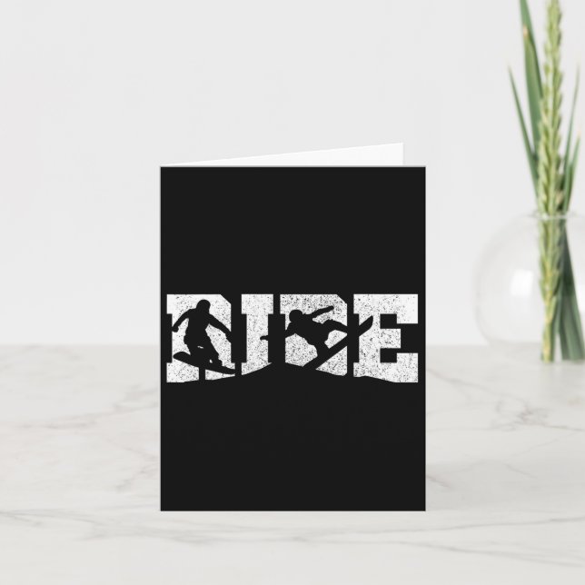 Snowboard - Ride Winter Sports Snowboarding Gift  Card (Front)