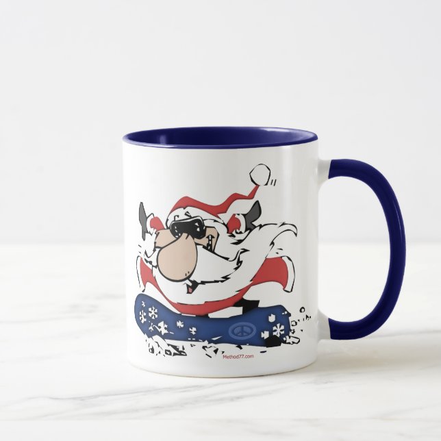 Snowboard Santa Mug (Right)