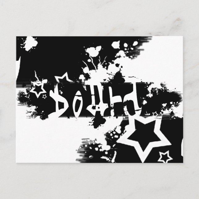 snowboard : scratched out postcard (Front)