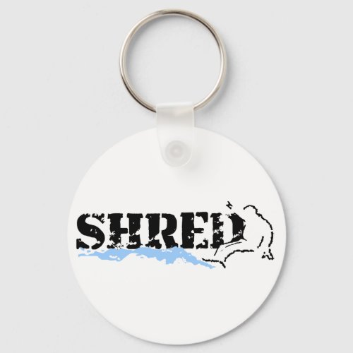 snowboard shred keychain