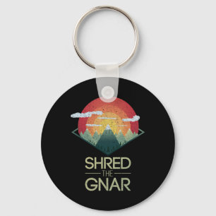 Snowboard Shred The Gnar Ski Winter Mountain Gift  Keychain