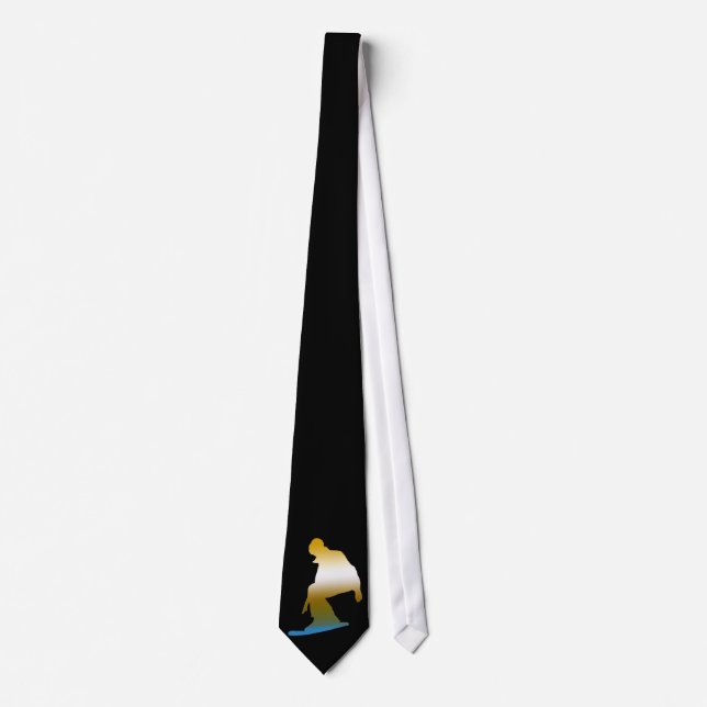 snowboard silhouette neck tie (Front)
