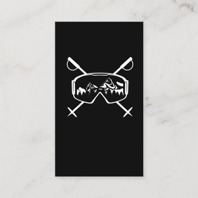 Snowboard Ski Goggles Snow Sport Mountains Business Card (Front)