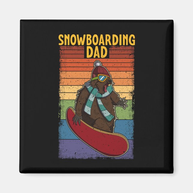 Snowboard Skiing Snowboarder Competitive Activity  Magnet (Front)