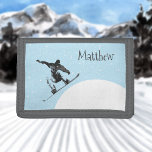 Snowboard Snow Sports  Personalized Trifold Wallet<br><div class="desc">This design may be personalized in the area provided by changing the photo and/or text. Or it can be customized by choosing the click to customize further option and delete or change the color of the background, add text, change the text color or style, or delete the text for an...</div>