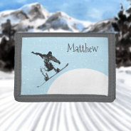 Snowboard Snow Sports  Personalized Trifold Wallet at Zazzle