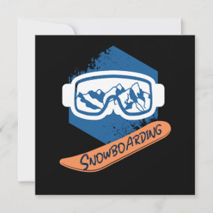 Snowboard Snowboarder Cool Winter Sports Gift Invitation
