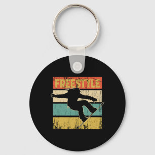 Snowboard Snowboarder Mountains Winter Alps Party Keychain