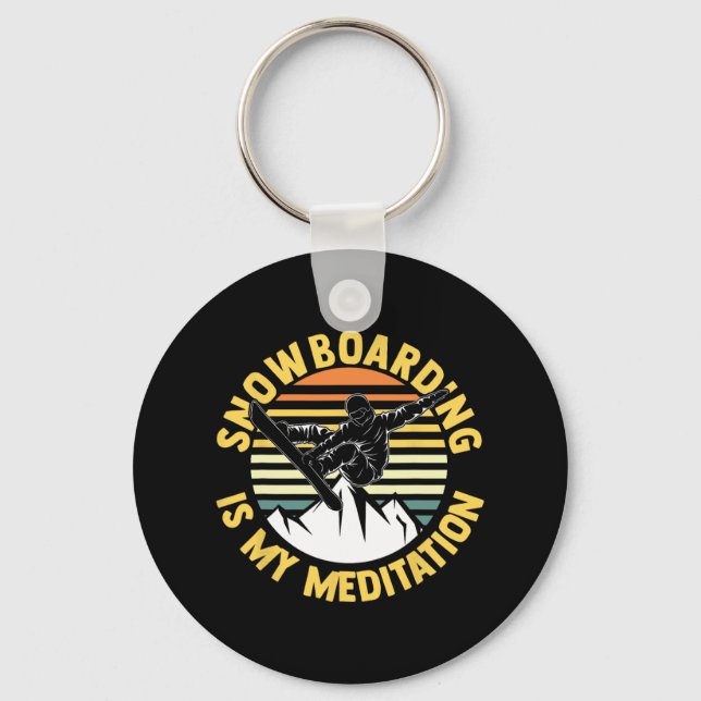 Snowboard Snowboarder Snowboarding 2  Keychain (Front)