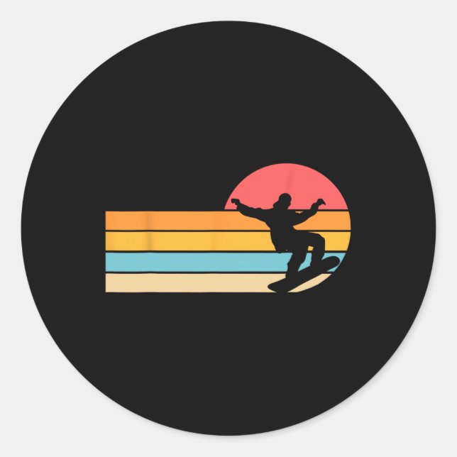 Snowboard Snowboarder Snowboarding 3  Classic Round Sticker (Front)