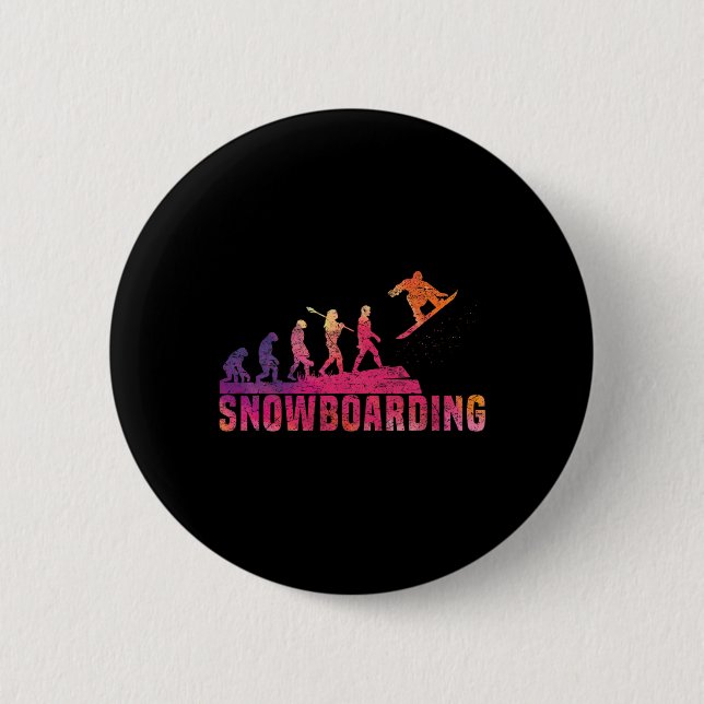 Snowboard Snowboarding Evolution Freestyle Snowboa Button (Front)