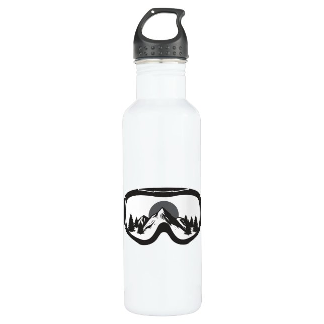 Snowboard Snowboarding Snowboarder Funny Gift Idea Stainless Steel Water Bottle (Front)