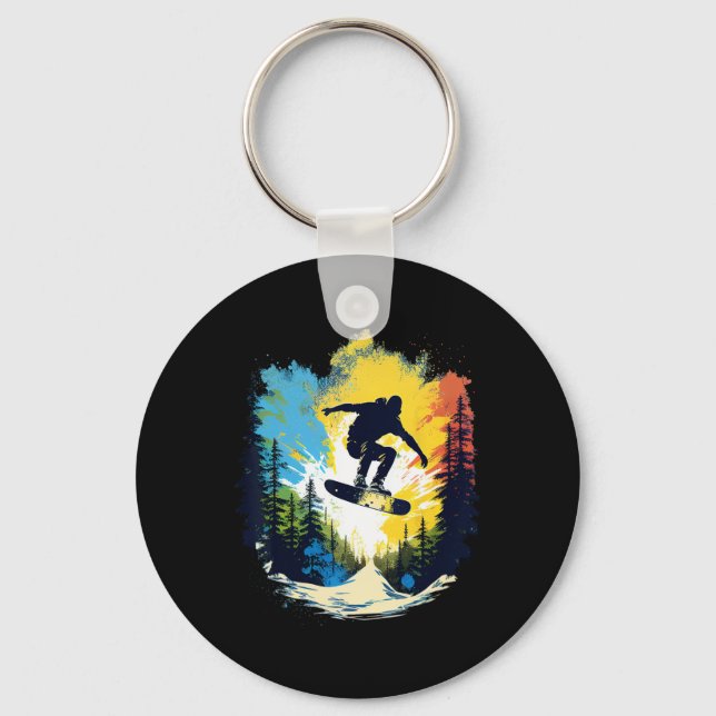 Snowboard Snowboarding Snowboarder Snowboard For M Keychain (Front)