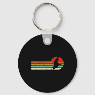Snowboard Snowboarding Vintage Retro Keychain