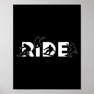 Snowboard Stuff Snowboarding Gifts Men Women Kids Poster
