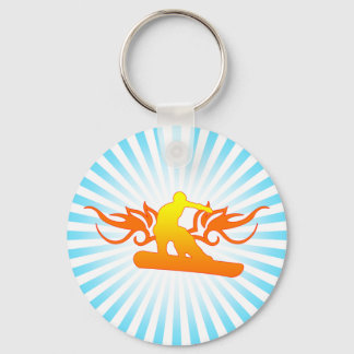 snowboard. tribal. keychain