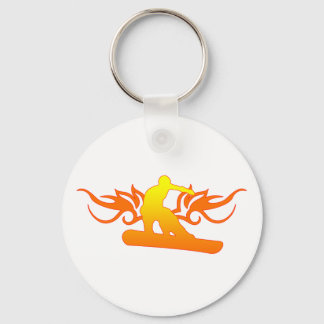 snowboard. tribal. keychain