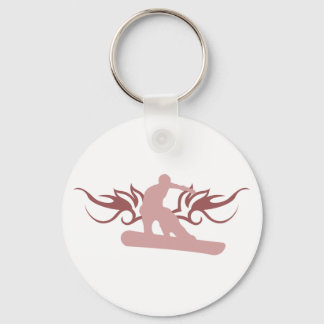 snowboard. tribal. keychain