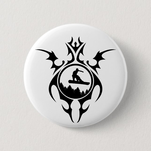 snowboard. tribalz. button (Front)