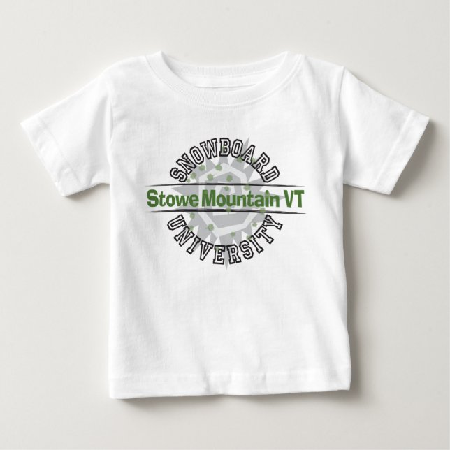 Snowboard University - Stowe Mountain VT Baby T-Shirt (Front)