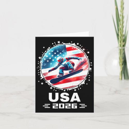 Snowboard Usa Go Usa Team Usa Flag 2026 Snowboardi Card