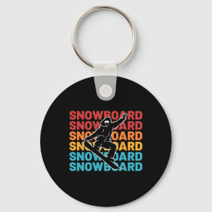 Snowboard Vintage Winter Sports Alpine Skiing Snow Keychain