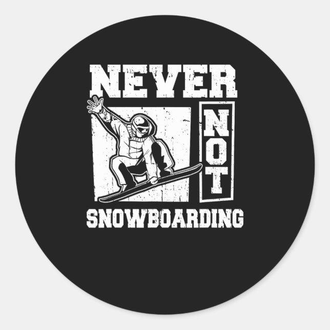 Snowboard Winter Sports - Snowboarding Snowboarder Classic Round Sticker (Front)