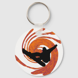 Snowboard zone of keychain