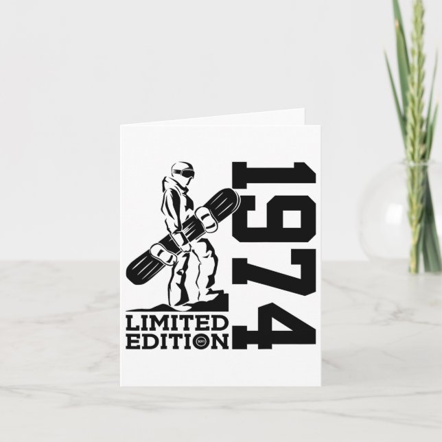 Snowboarder 51st Birthday Snowboard 1974 Snowboard Card (Front)