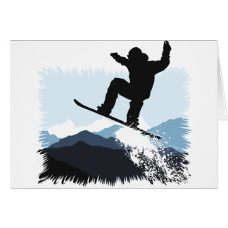 Snowboarder Action Jump Cards