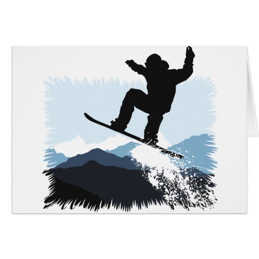 Snowboarder Action Jump Cards (Front Horizontal)