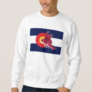 Snowboarder and Colorado  Sweatshirt