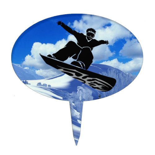 snowboarder cake topper