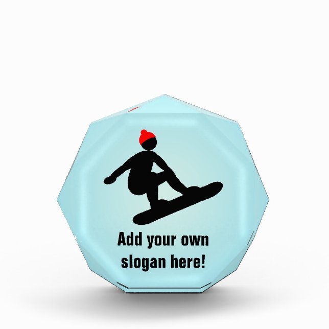 Snowboarder Catching Air - Add a Custom Caption to Award (Front)