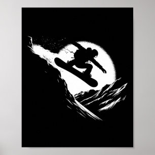 Snowboarder Cliff Snowboarding Snowboard Poster
