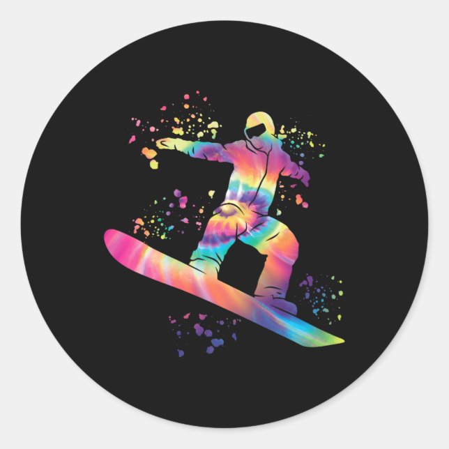 Snowboarder Colorful Snowboard Snowboarding 10  Classic Round Sticker (Front)