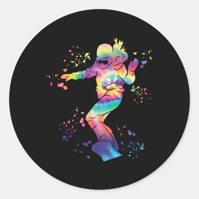 Snowboarder Colorful Snowboard Snowboarding 18  Classic Round Sticker (Front)