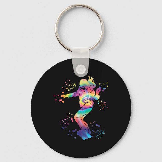 Snowboarder Colorful Snowboard Snowboarding 18  Keychain (Front)