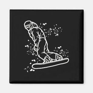 Snowboarder Colorful Snowboard Snowboarding 29 Magnet