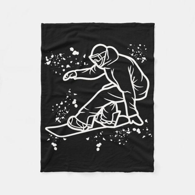 Snowboarder Colorful Snowboard Snowboarding 36  Fleece Blanket (Front)