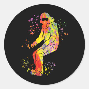 Snowboarder Colorful Snowboard Snowboarding 41 Classic Round Sticker