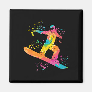Snowboarder Colorful Snowboard Snowboarding 44 Magnet