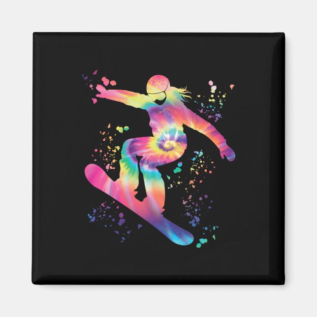 Snowboarder Colorful Snowboard Snowboarding  Magnet (Front)