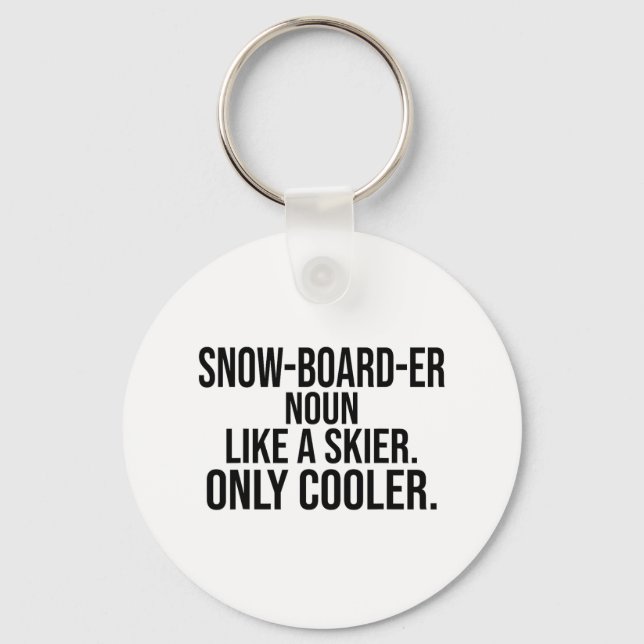 Snowboarder Definition Dictionary Funny Snowboardi Keychain (Front)